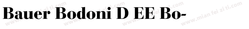 Bauer Bodoni D EE Bo字体转换